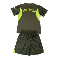 Camisa de Futebol Borussia Dortmund Goleiro Equipamento Secundário Infantil 2024-25 Manga Curta (+ Calças curtas)